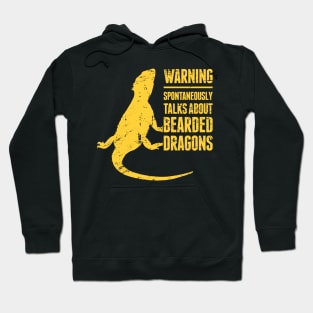 WARNING | Funny Bearded Dragon Graphic Hoodie